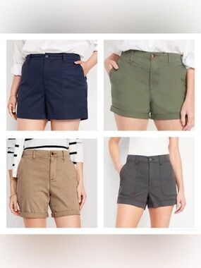 Old Navy High Waisted OGC Pull On Chino Shorts Bundle Size Medium
